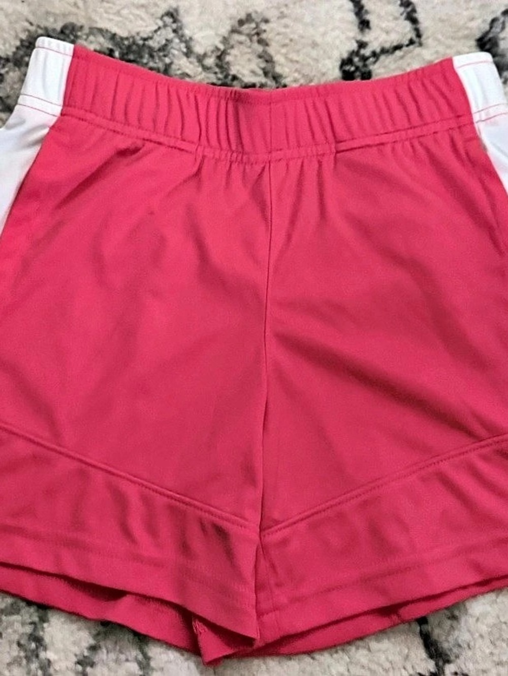 DSG Girls' Stride Shorts Athletic Shorts Pink & White XS (6-7)